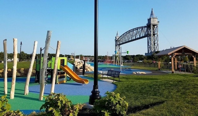 3 Wolf Rd, Bourne, MA 02532 - community playground featuring a yard, a gazebo, and community basketball court