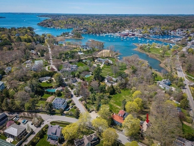bird's eye view of a nearby body of water