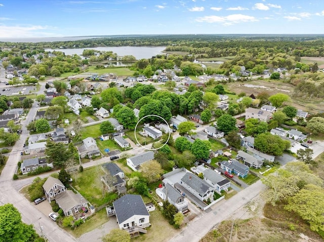 34 13th St, Wareham, MA 02532 - aerial view of property and surrounding area with a nearby body of water and nearby suburban area
