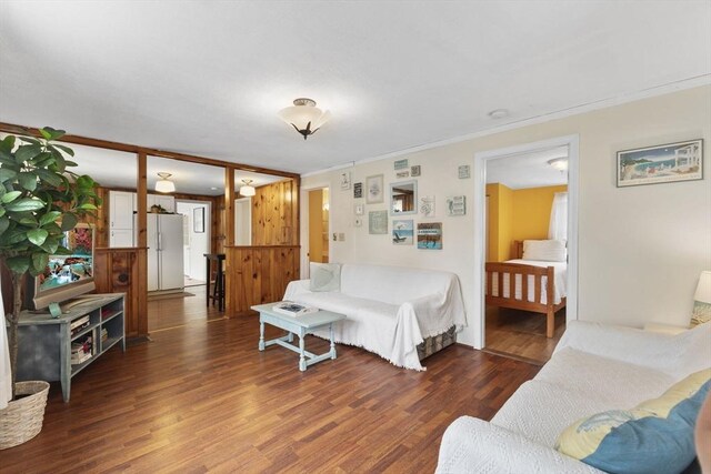 34 13th St, Wareham, MA 02532 - living area with wood finished floors and ornamental molding