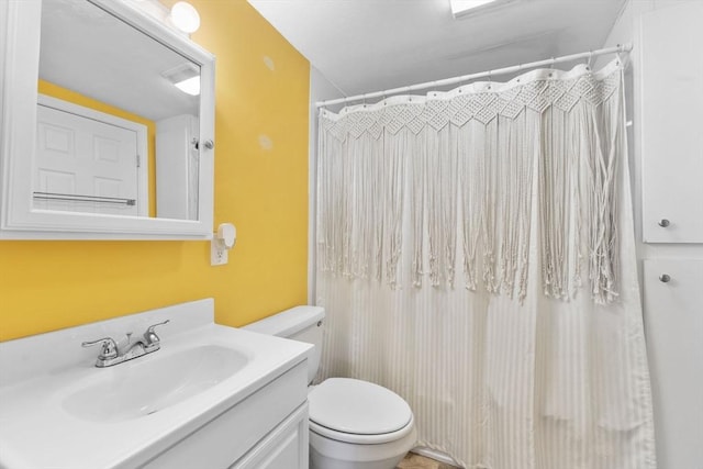 34 13th St, Wareham, MA 02532 - full bathroom with toilet, vanity, and a shower with shower curtain