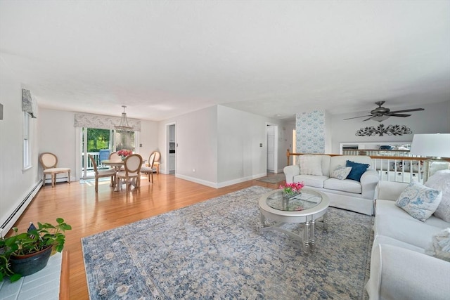47 Pheasant Hill Rd, Weymouth, MA 02190 - living room with light wood-type flooring and a ceiling fan