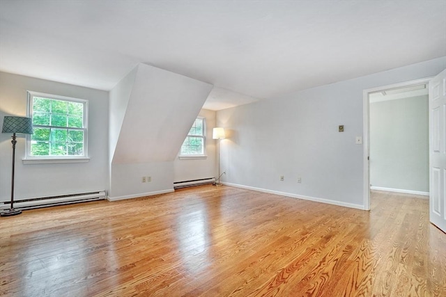 47 Key St Unit 47, Millis, MA 02054 - additional living space with a baseboard radiator and light wood-style floors