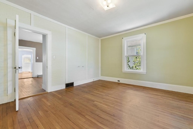 120 Readville St, Boston, MA 02136 - unfurnished room with hardwood / wood-style floors, baseboards, and crown molding