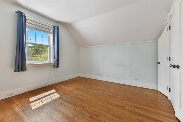 120 Readville St, Boston, MA 02136 - bonus room featuring baseboards, light wood-style flooring, and lofted ceiling