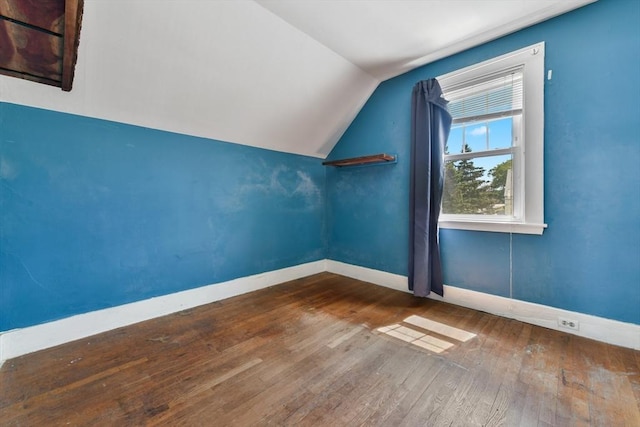 120 Readville St, Boston, MA 02136 - bonus room with hardwood / wood-style flooring, baseboards, and vaulted ceiling