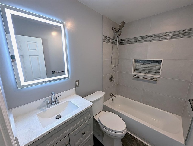 22-24 Newton Ave, Tewksbury, MA 01876 - bathroom with toilet, vanity, and shower / washtub combination