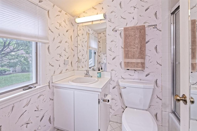 1 Astra Unit 1, Wayland, MA 01778 - full bathroom featuring vanity, toilet, and tile patterned flooring