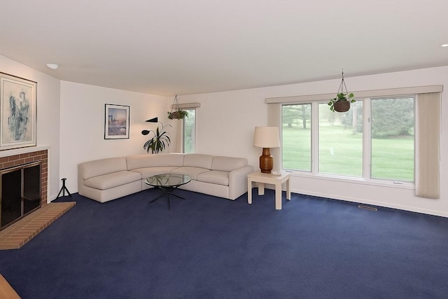 1 Astra Unit 1, Wayland, MA 01778 - carpeted living room featuring a fireplace