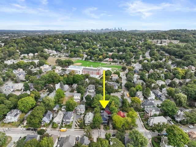 110 Harvard St, Newton, MA 02460 - aerial view featuring a residential view