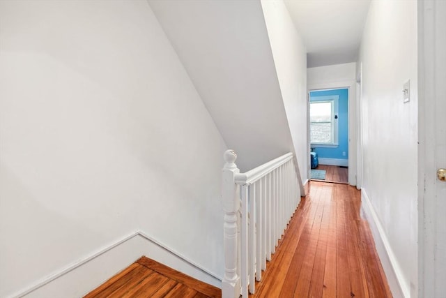 hall featuring light wood-type flooring