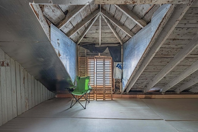 view of attic