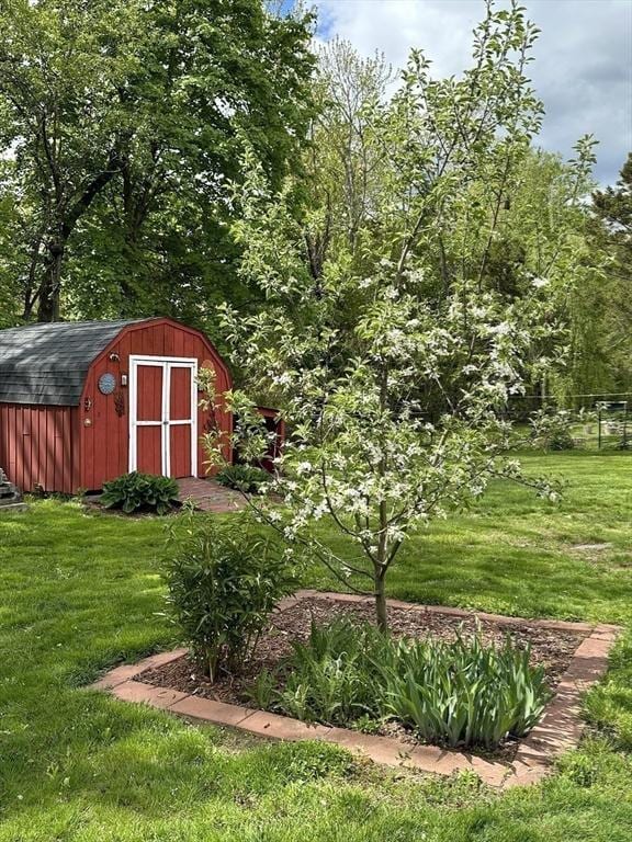 view of shed