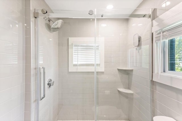 29-31 Bancroft Ave, Reading, MA 01867 - bathroom featuring a shower stall and recessed lighting