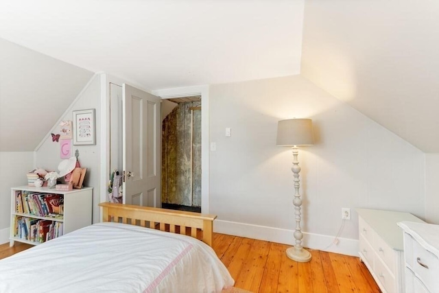 29-31 Bancroft Ave, Reading, MA 01867 - bedroom featuring light wood-style flooring and vaulted ceiling
