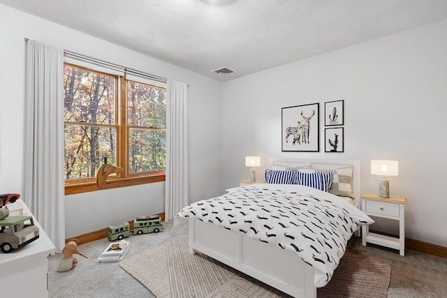 view of carpeted bedroom