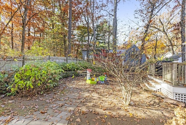 view of yard featuring a patio