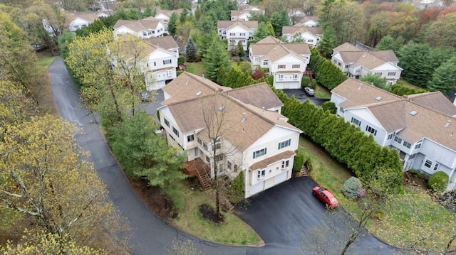 bird's eye view with a residential view