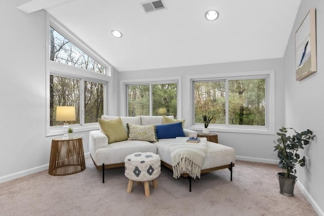 sunroom featuring visible vents