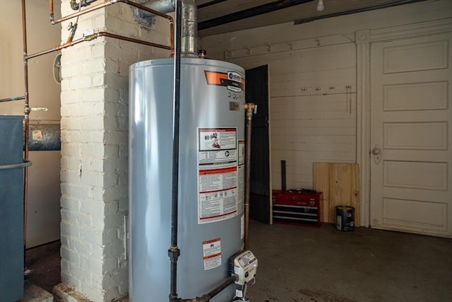 utilities featuring gas water heater