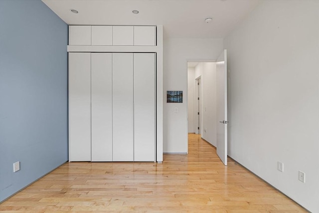 618 E 2nd St Unit 2, Boston, MA 02127 - unfurnished bedroom with light wood-style floors and a closet