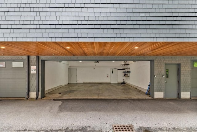 618 E 2nd St Unit 2, Boston, MA 02127 - garage with recessed lighting and wood ceiling