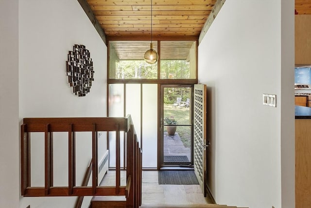 157 Carleton Rd, Carlisle, MA 01741 - entryway featuring wood ceiling