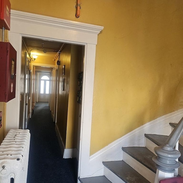 corridor featuring radiator