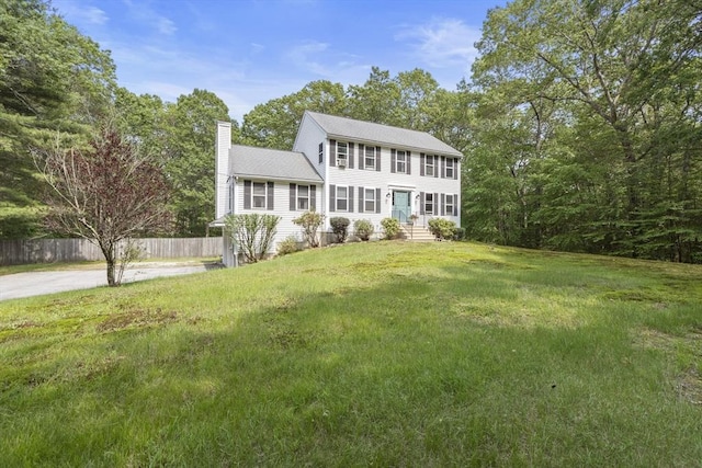 232 Wallum Lake Rd, Douglas, MA 01516 - colonial-style house with a chimney and concrete driveway