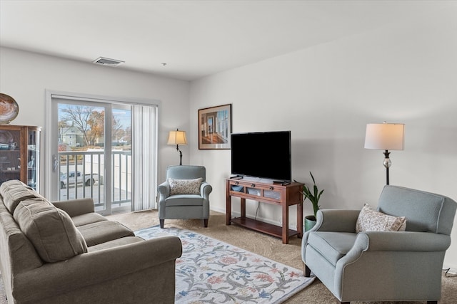 view of carpeted living room