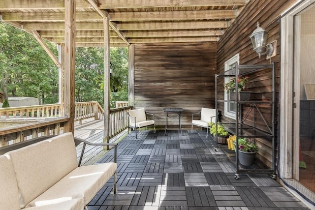 65 Water St Unit 2, Danvers, MA 01923 - wooden deck with an outdoor hangout area