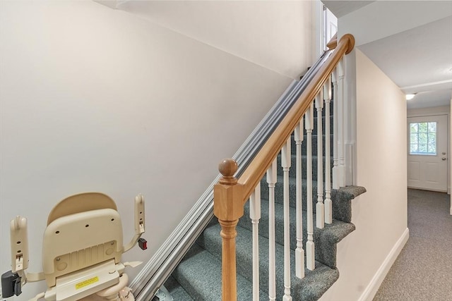 38 Tarbell St Unit 1B, Pepperell, MA 01463 - staircase with carpet and baseboards