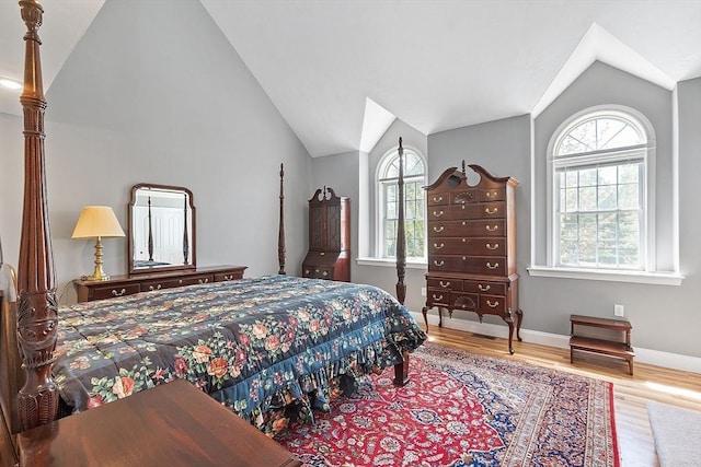 38 Tarbell St Unit 1B, Pepperell, MA 01463 - bedroom featuring vaulted ceiling, wood finished floors, and baseboards