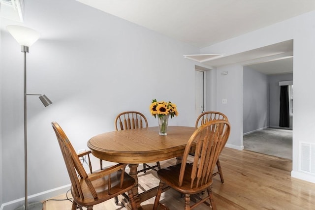 70 Granby Hts Unit 70, Granby, MA 01033 - dining room with light wood-style floors and baseboards
