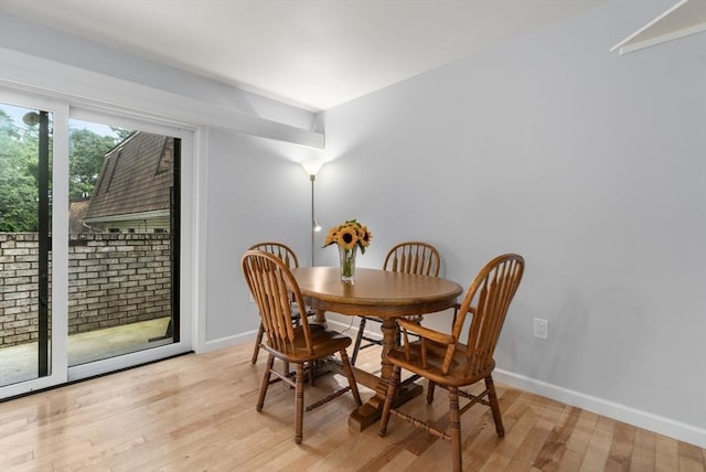 70 Granby Hts Unit 70, Granby, MA 01033 - dining area featuring light wood-style floors and baseboards