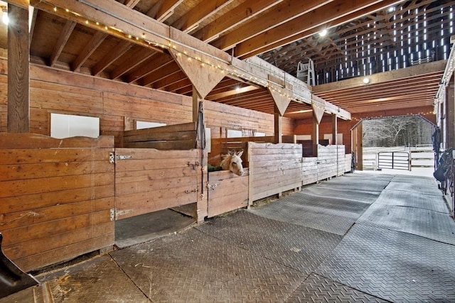 view of horse barn