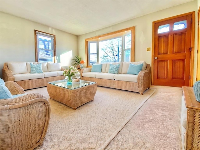 view of carpeted living room