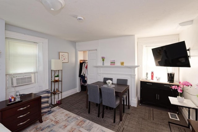 13 Main St, Framingham, MA 01702 - dining space featuring cooling unit and carpet