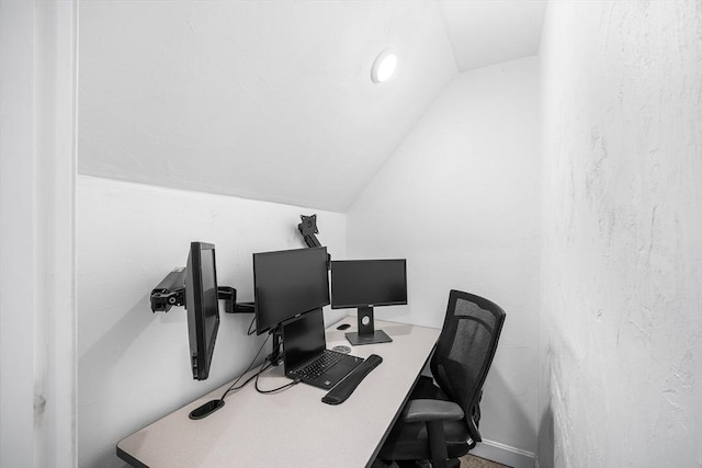 11 N Hancock St, Lexington, MA 02420 - office area featuring vaulted ceiling