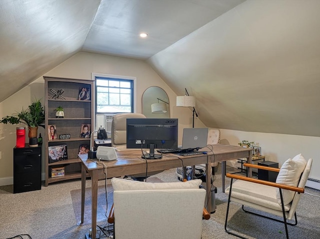 19 Mohawk Rd, Burlington, MA 01803 - carpeted office space with baseboards and vaulted ceiling