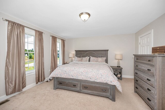 view of carpeted bedroom