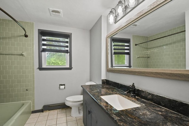175 Armsby Rd, Sutton, MA 01590 - full bath featuring tile patterned floors, vanity, toilet, shower / bathtub combination, and baseboards