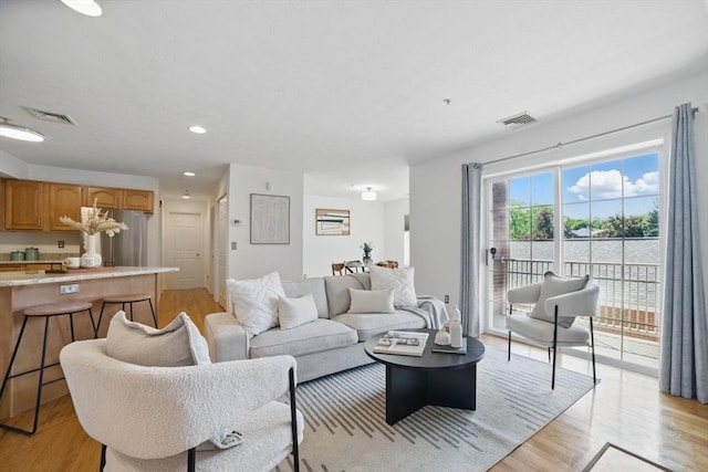 7 Conant Rd Unit 23, Winchester, MA 01890 - living area with light wood-style flooring and recessed lighting