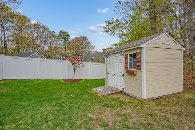 view of shed