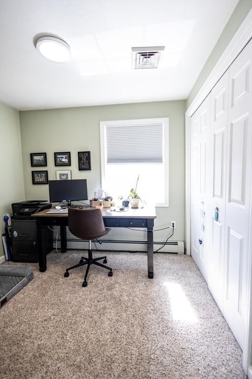 home office with visible vents