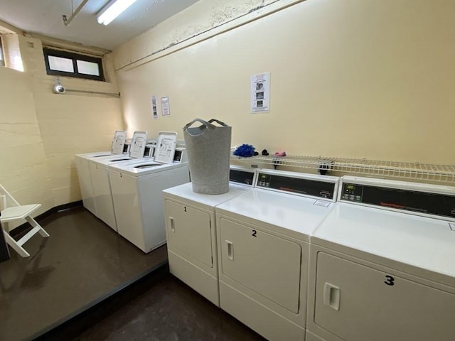 laundry area with washing machine and dryer