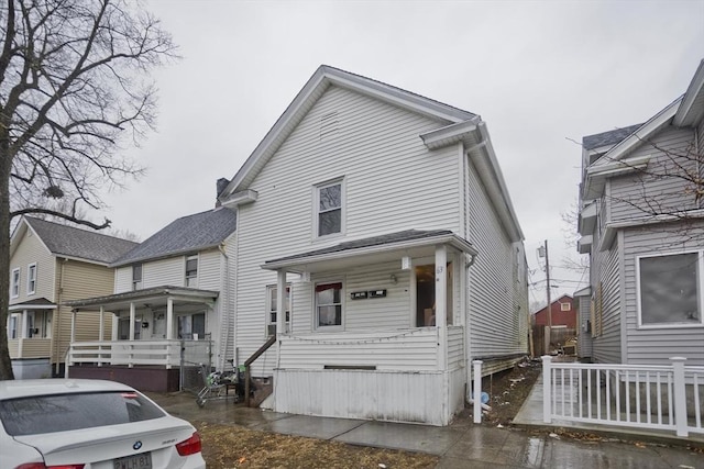 front of property featuring a porch