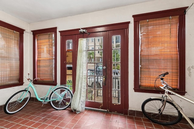 doorway featuring french doors