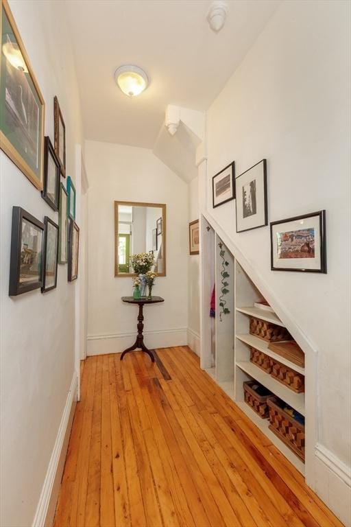 13 Sargent Ave Unit 1, Somerville, MA 02145 - corridor featuring light wood finished floors and baseboards