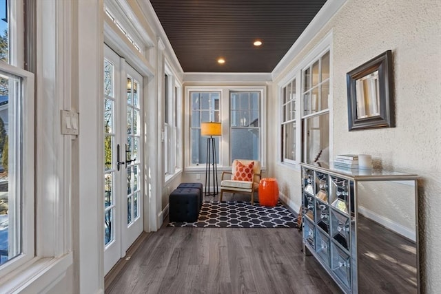 sunroom / solarium with french doors